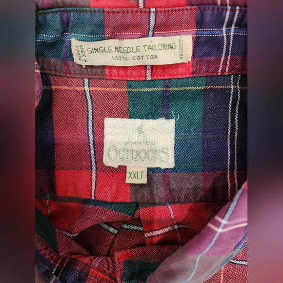 🤴👔 Plaid long sleeve button down shirt in size XXLT - Picture 14 of 16